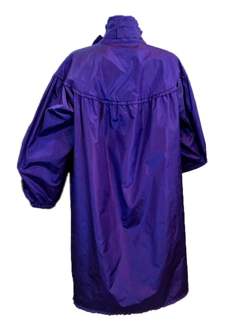  Chanel Contemporary Purple Taffeta Evening Coat with Oversize BowBack 2 of 8