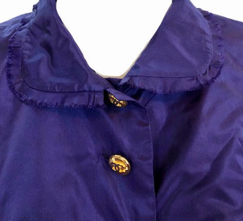 Chanel Contemporary Purple Taffeta Evening Coat with Oversize Bow Detail B 4 of 8