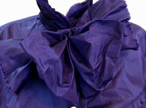 Chanel Contemporary Purple Taffeta Evening Coat with Oversize Bow Detail A 3 of 8