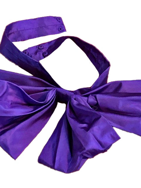 Chanel Contemporary Purple Taffeta Evening Coat with Oversize Bow - Bow 7 of 8