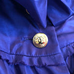 Chanel Contemporary Purple Taffeta Evening Coat with Oversize Bow Button 6 of 8