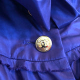 Chanel Contemporary Purple Taffeta Evening Coat with Oversize Bow Button 6 of 8