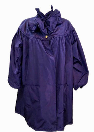 Chanel Contemporary Purple Taffeta Evening Coat with Oversize Bow Front 1 of 8