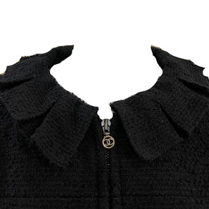 Chanel Contemporary Black Boucle Suit   COLLAR DETAIL 6 of 8