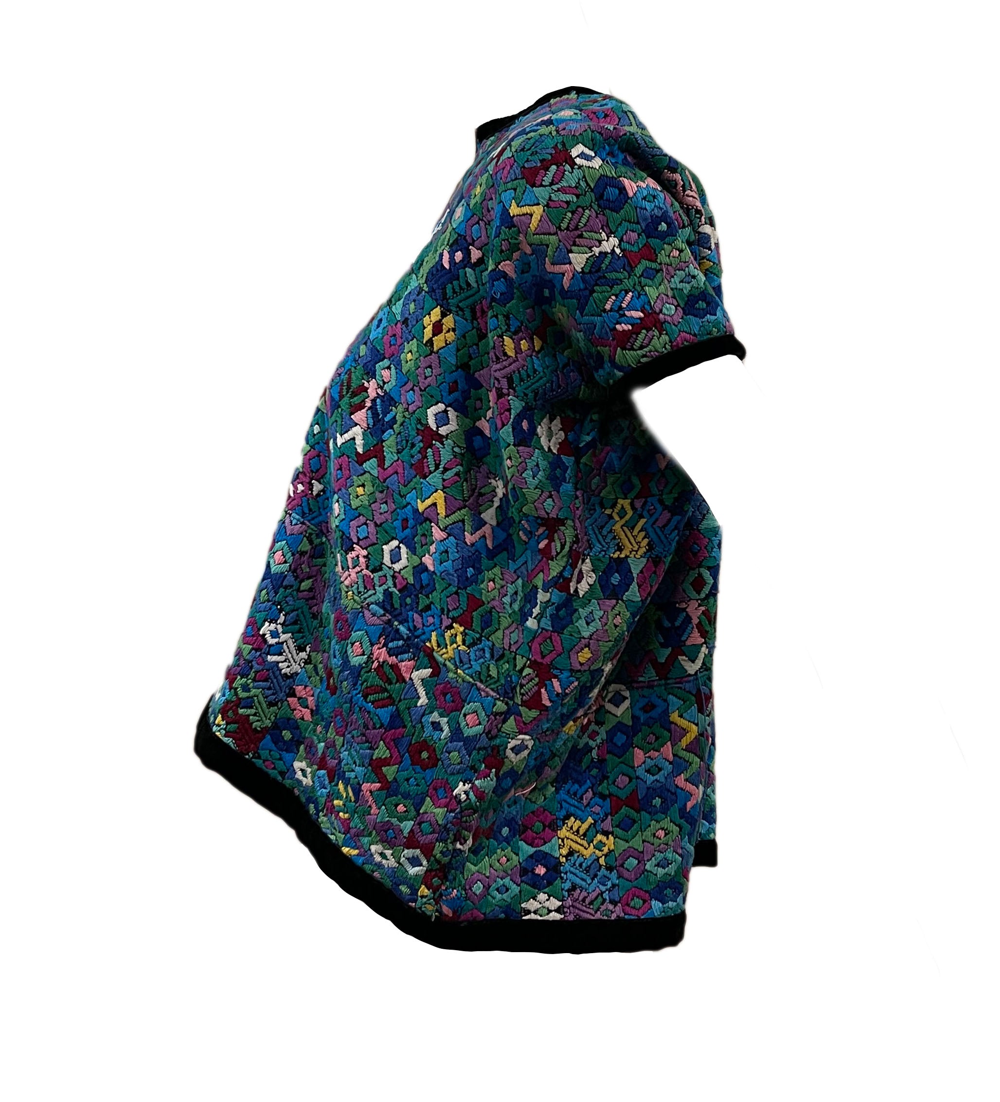  Mid Century Multi-Colored South American  Huipol SIDE 2 of 5