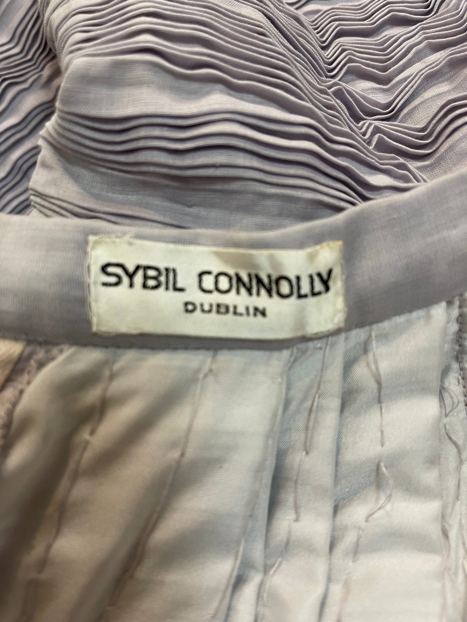 Sybil Connolly 60s Lavender  Full Length Skirt LABEL 5 of 5