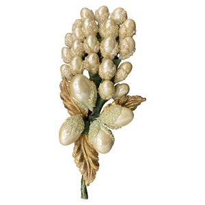  40s Faux Pearl Cluster Bouquet  Brooch FRONT 1 of 2