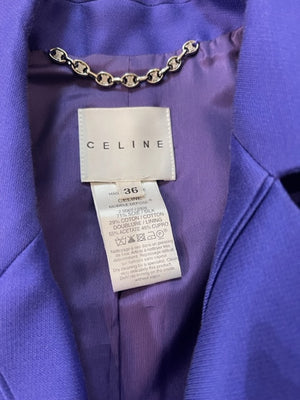 Celine Contemporary Blue Skirt Suit  Ensemble LABEL  5 of 5