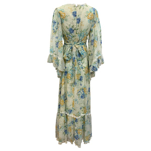 70s Angel Sleeve Floral Maxi BACK 3 of 4