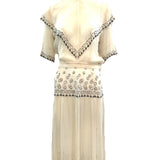 Edwardian Ivory Chiffon Dress with Beautiful Embroidery