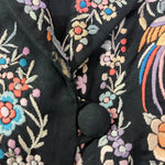 20s Chinese All-Over Multi-Color Hand Embroidered Silk Jacket DETAIL CONDITION ISSUE 4 of 420s Chinese All-Over Multi-Color Hand Embroidered Silk Jacket  BUTTON 4 of 5