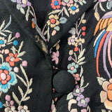 20s Chinese All-Over Multi-Color Hand Embroidered Silk Jacket DETAIL CONDITION ISSUE 4 of 420s Chinese All-Over Multi-Color Hand Embroidered Silk Jacket  BUTTON 4 of 5