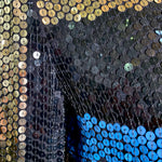 Pierre Cardin 60s Striped Sequin Sheath Gown DETAIL 4 of 5