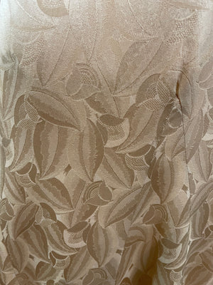 70s Nude Silk Jacquard Rock Star Bride Dress DETAIL 6 of 8
