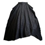 Ungaro Couture Black Lurex Wrap Full Length Skirt 3 of 5