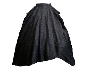 Ungaro Couture Black Lurex Wrap Full Length Skirt 3 of 5
