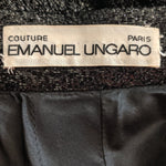 Ungaro Couture Black Lurex Wrap Full Length Skirt 5 of 5