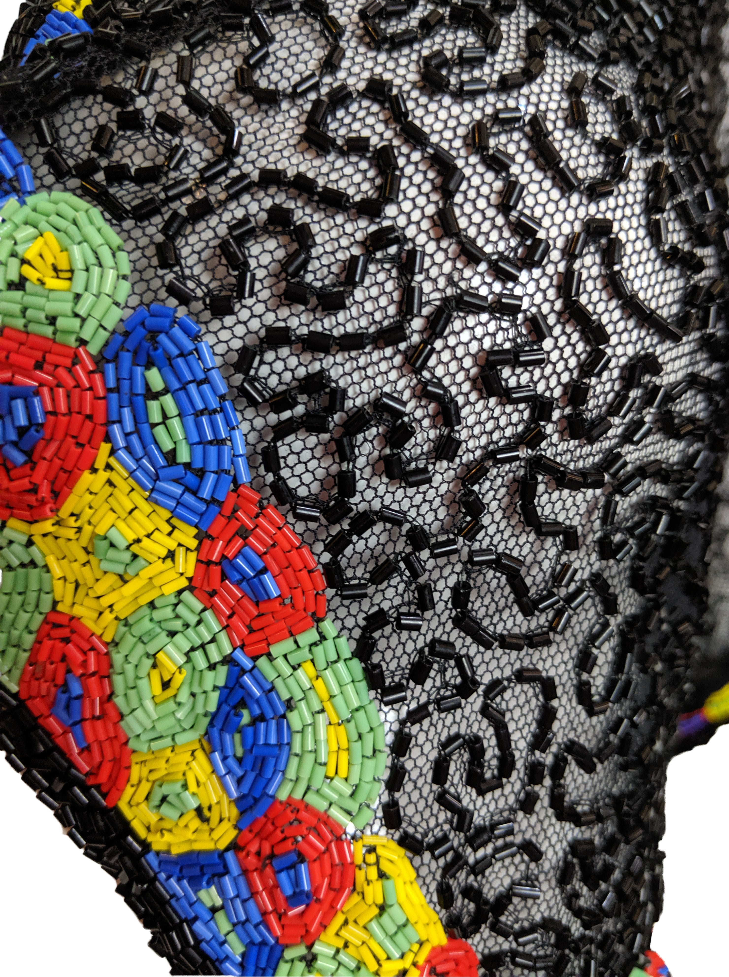 30s Black Net Deco Beaded Bolero DETAIL 4 of 4