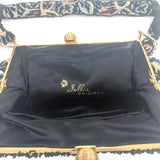 40s Purse Black Beaded and Embroidered evening purse  Interior 3 of 440s Purse Black Beaded and Embroidered evening purse INTERIOR 3 of 4
