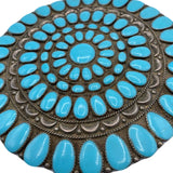 Giant Navajo Turquoise Brooch/Medallion Detail 2 of 3