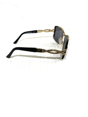 Cazal  Black and Gold Sunglasses SIDE 2 of 3