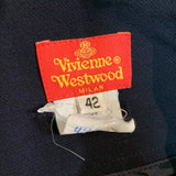 Vivienne Westwood 90s Blue Asymmetrical Wool Skirt LABEL 5 of 5