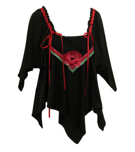  Cacharel 70s Black Hippie Luxe Top  FRONT 1 of 4