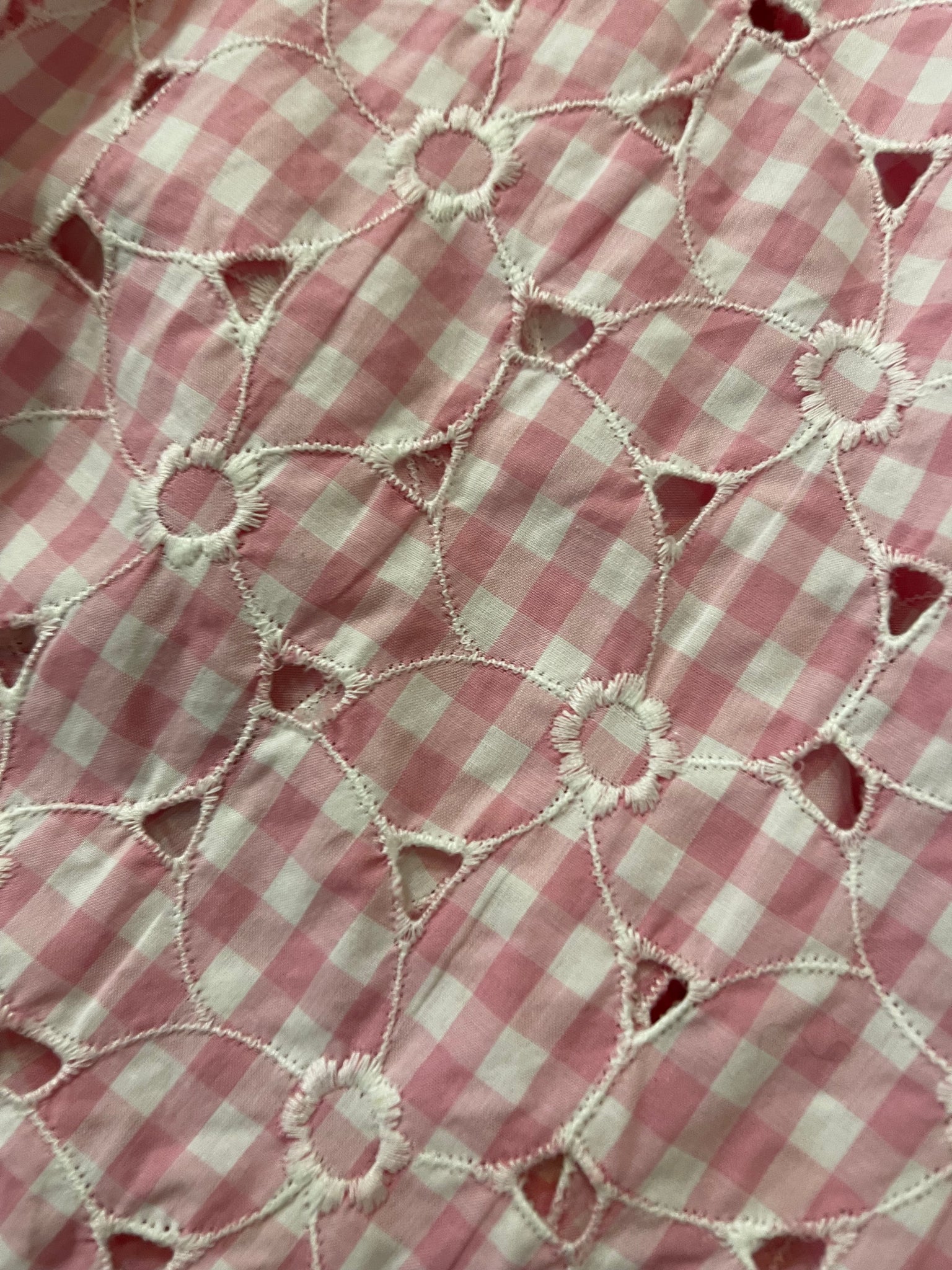 Junya Watanabe for Comme des Garcons Pink Gingham Blouse CLOSE UP 4 of 5