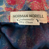 Norman Norell 60s Floral Lame Pantsuit Ensemble LABEL 8 of 8