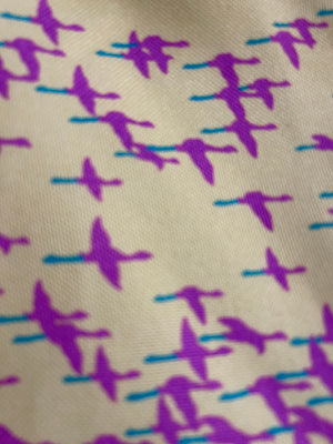 Gianni Versace 90s Yellow Geese Flying South Suit PRINT 5 of 6