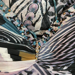 Diane Freis Print Chiffon Party Dress with Matching Stole. DETAIL 5 of 7