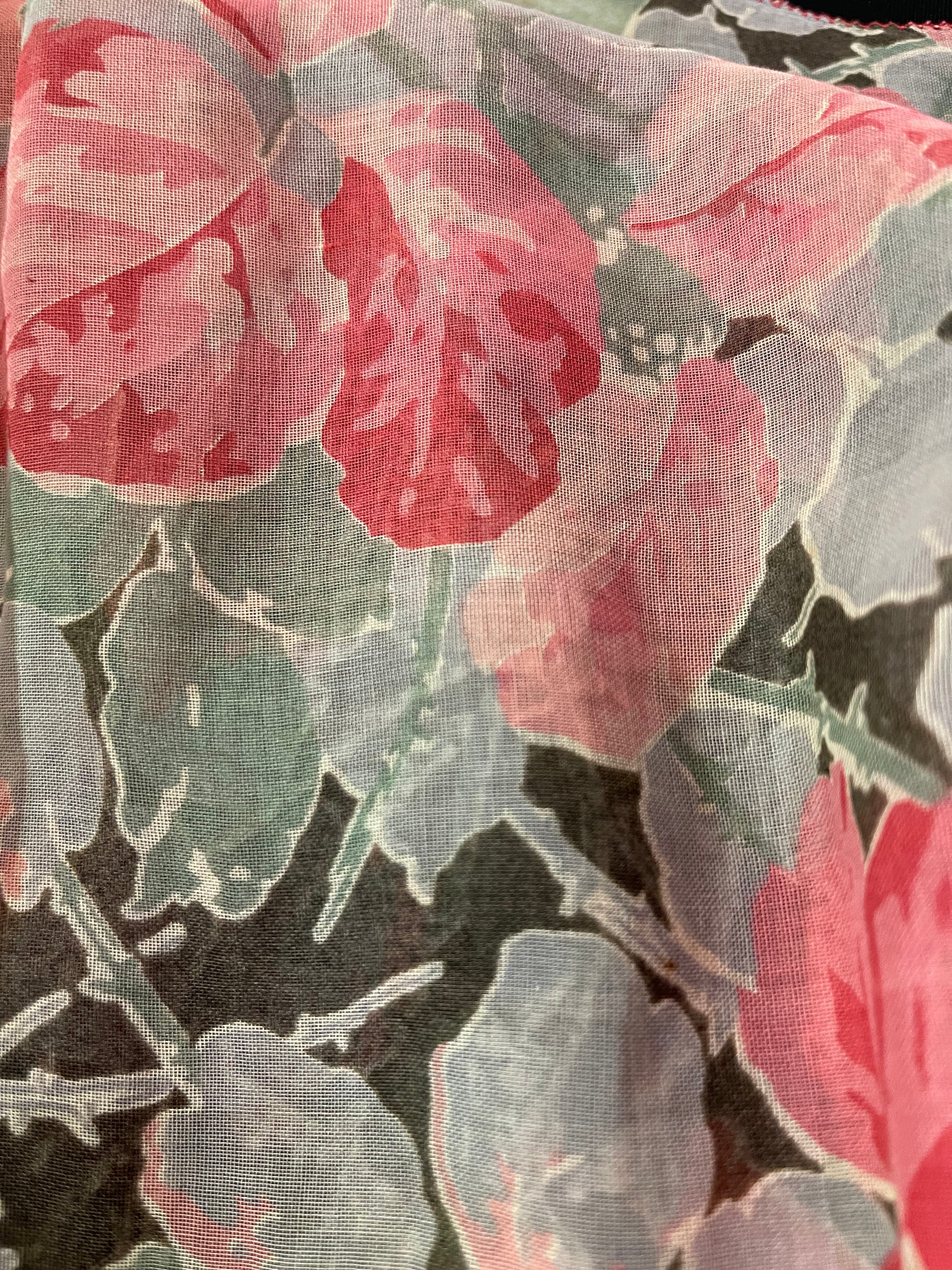 Lady Letty 20s Summer Cotton Voile Floral Dress Lady Letty 20s Summer Cotton Voile Floral Dress DETAIL 4 of 5 