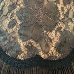 Geoffrey Beene 90s Brown Taffeta and Lace Tartan Cocktail Dress DETAIL 5 of 7