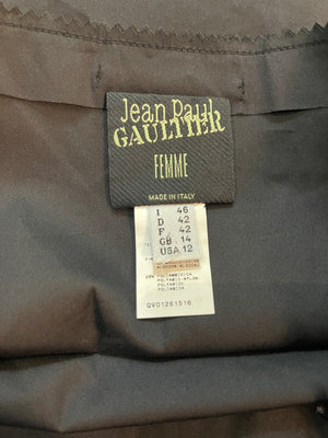 Jean Paul Gaultier Y2K Black Fringed Skirt with Charms LABEL 5 of 5