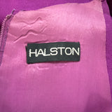 Halston 70s  Purple Linen Dress LABEL 4 of 4