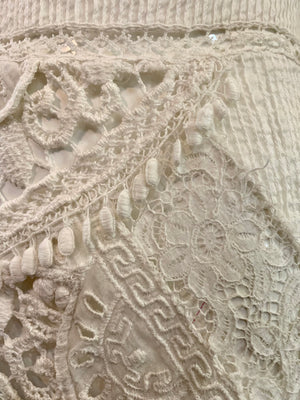  Incredible Edwardian White Blouse with Intricate Hand Done Embroidery and Lace DETAIL 4 of 6