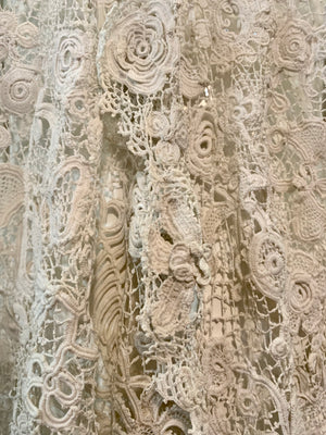 Edwardian Handmade White Irish Crochet Lace Jacket DETAIL 4 of 6