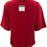 Moschino 80s Fire Engine Red In Case of Emergency Blouse BACK 3 of 6