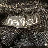 Heidi Beck Contemporary  Black Crochet  Gown Encrusted with Rhinestones