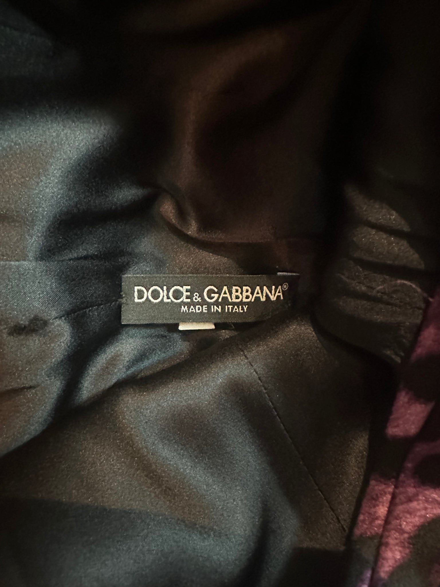 Dolce and Gabbana Y2K Purple Leopard Print Body Con Dress LABEL 5 of 5