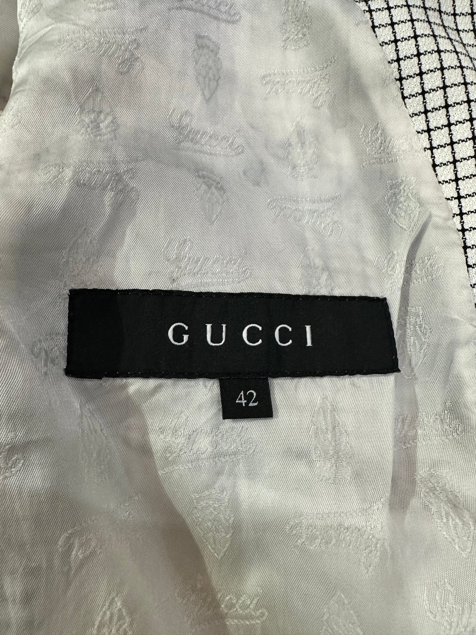  GUCCI Contemporary Bomber Style Jacket with Patches LABEL 6 of 6