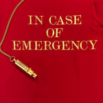 Moschino 80s Fire Engine Red In Case of Emergency Blouse DETAIL 4 of 6