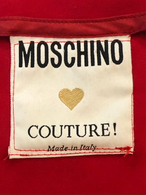 Moschino 80s Fire Engine Red In Case of Emergency Blouse EXTERIOR  6 of 6