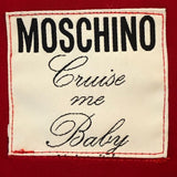 Moschino 80s Fire Engine Red In Case of Emergency Blouse INTERIOR LABEL 5 of 6