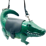 Green 90s Metal Alligator purse ANGLE 2 of 5