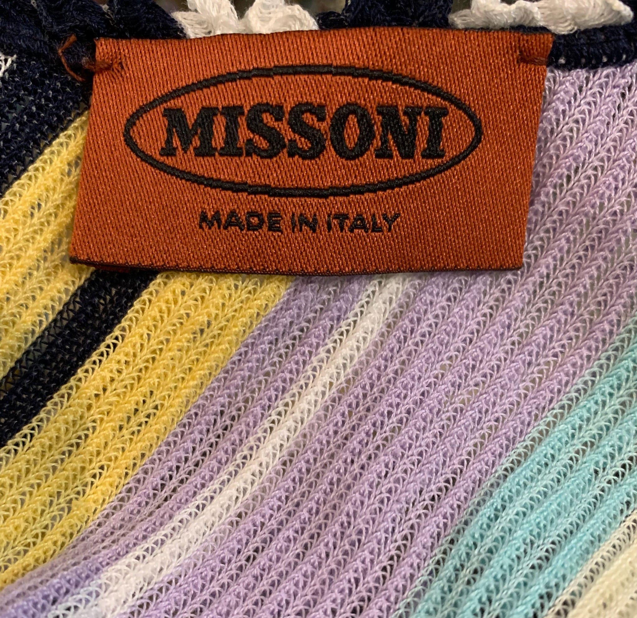 Missoni 80s Chevron Striped Lightweight Knit  Dress LABEL 5 of 5