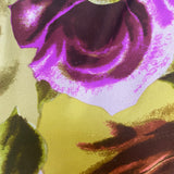 Paul Louis Orrier 80s High Drama Painterly Floral Cocktail Dress PRINT DETAIL 3 of 5