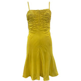 90s Gianni Versace Couture Yellow Sexy, Flirty Summer Dress FRONT 1 of 5