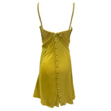 90s Gianni Versace Couture Yellow Sexy, Flirty Summer Dress BACK 3 of 5