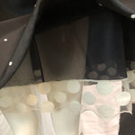 Geoffrey Beene 1996 Black and White Silk Faille Halter Mini Dress DETAIL 4 of 5